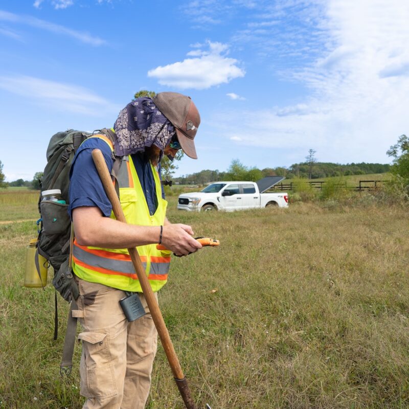 A CRM field technician uses Codifi on his iPad while working on a project.